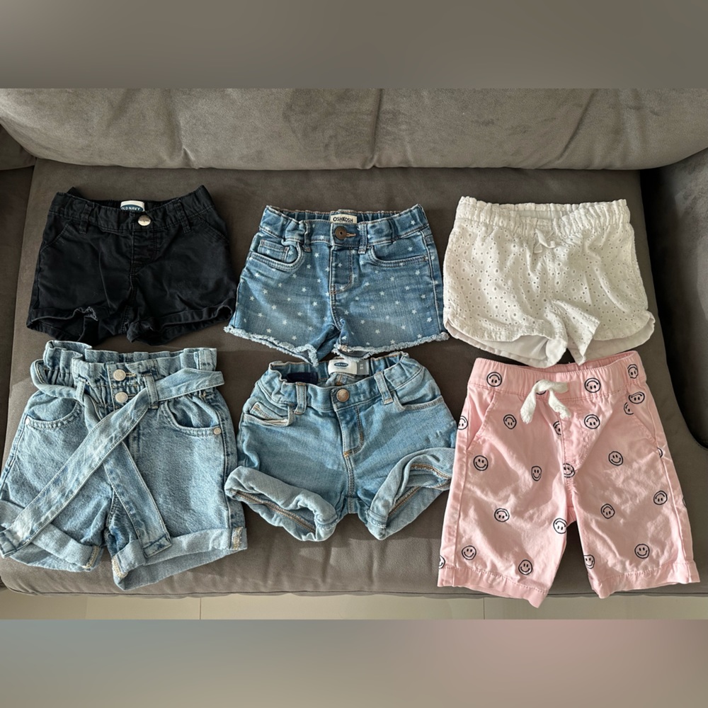6 Count Girls 3T Shorts VARIETY PACK!